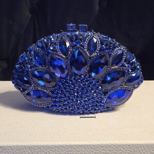 Galeria exclusive evening clutch royal blue NWT